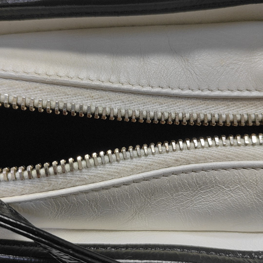 GABRIELLE Small Quilted Calfskin White