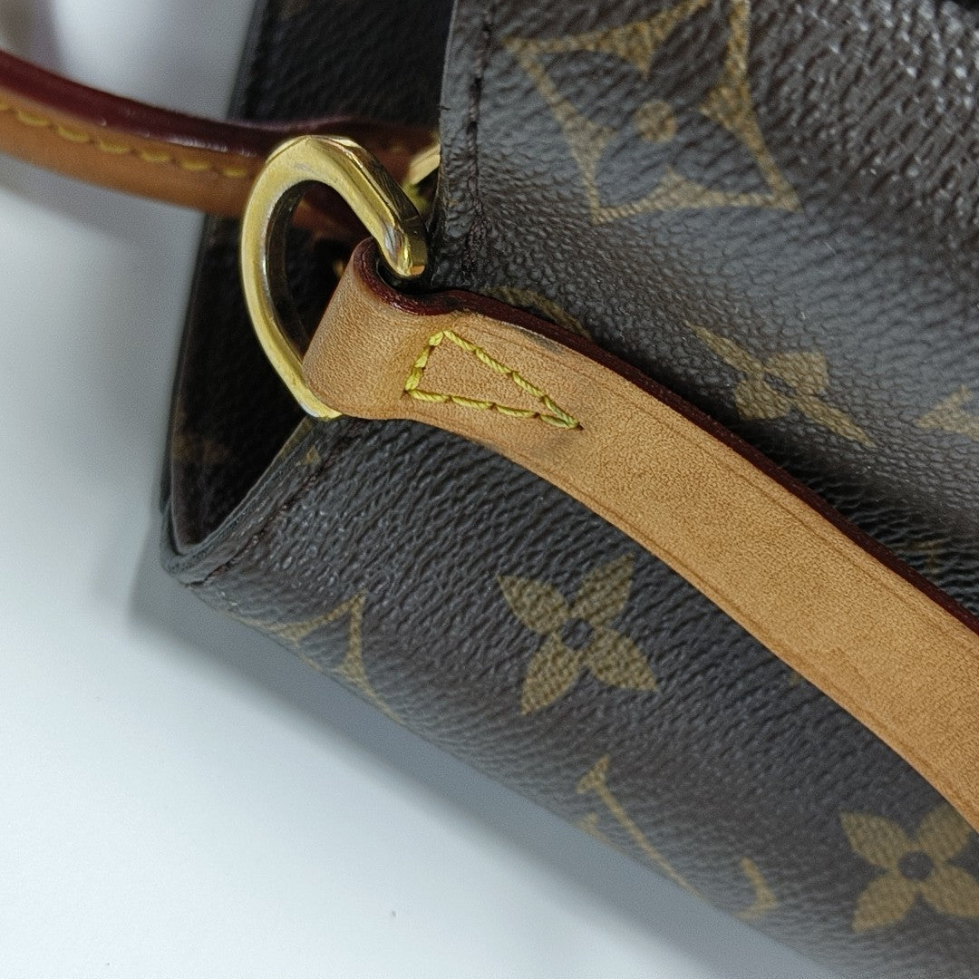 MONTAIGNE BB Monogram Coated Canvas Brown