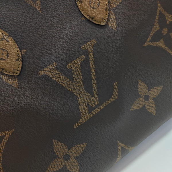 ONTHEGO MM Monogram Coated Canvas Brown