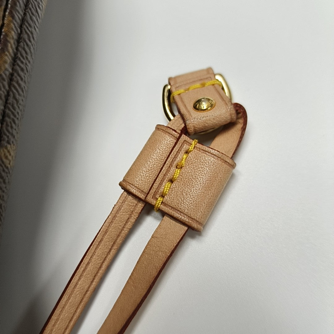 NEVERFULL MM Monogram Coated Canvas Brown