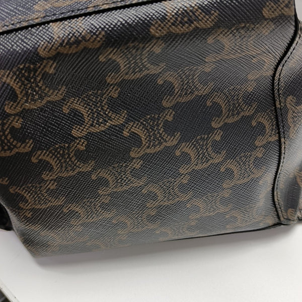 Coated Canvas Tote Bag Brown