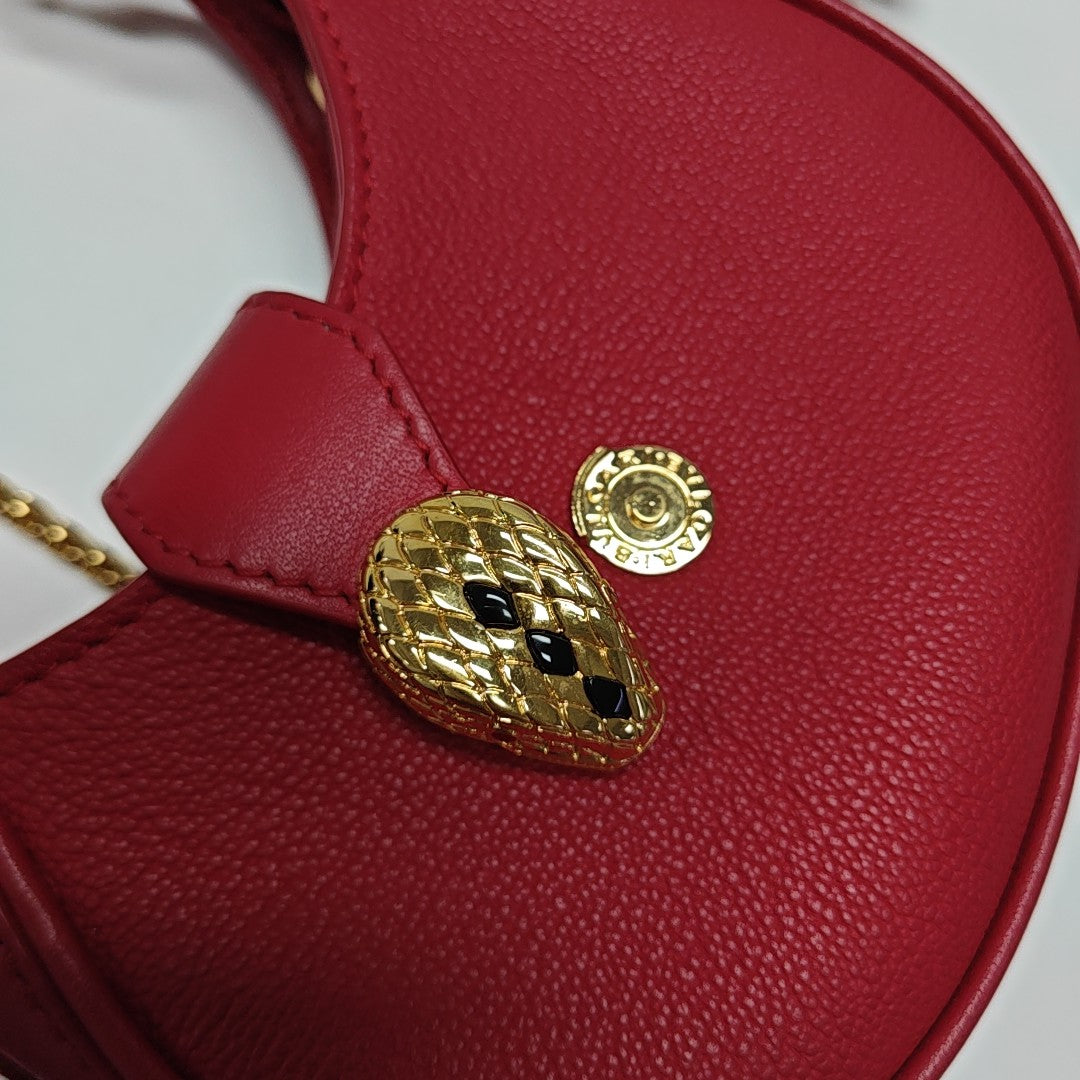 SERPENTI ELLIPSE Mini Calfskin Red