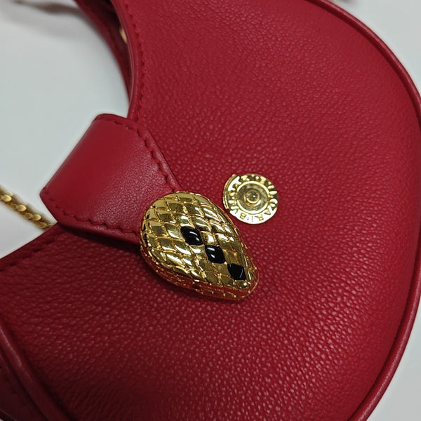 SERPENTI ELLIPSE Mini Calfskin Red