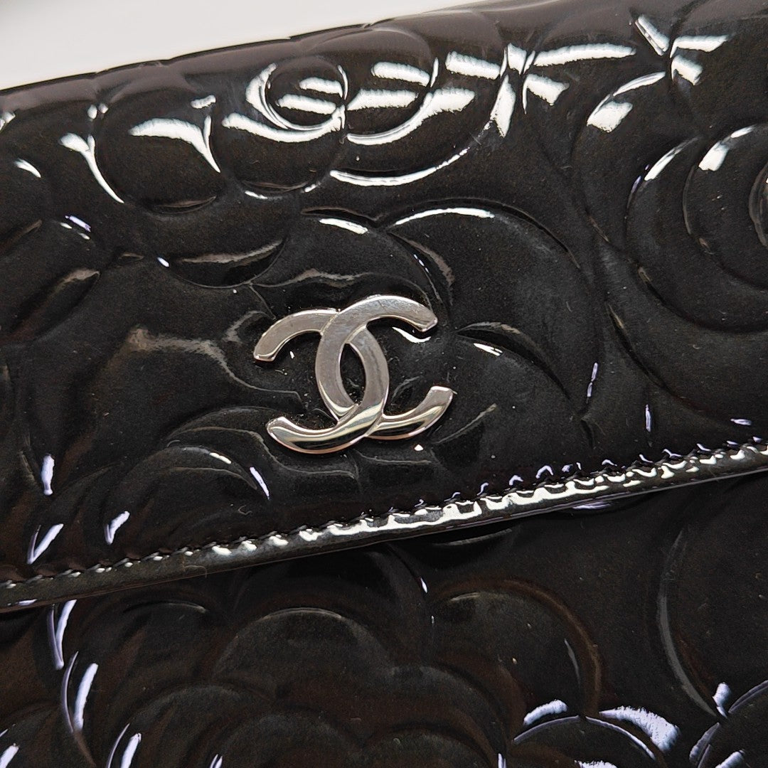 Patent Leather Wallet Black