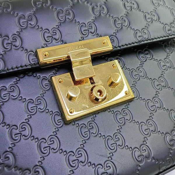 Padlock Small Calfskin Black