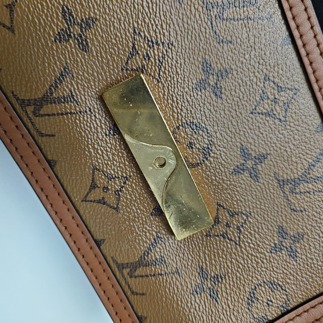 DAUPHINE Mini Monogram Coated Canvas Brown