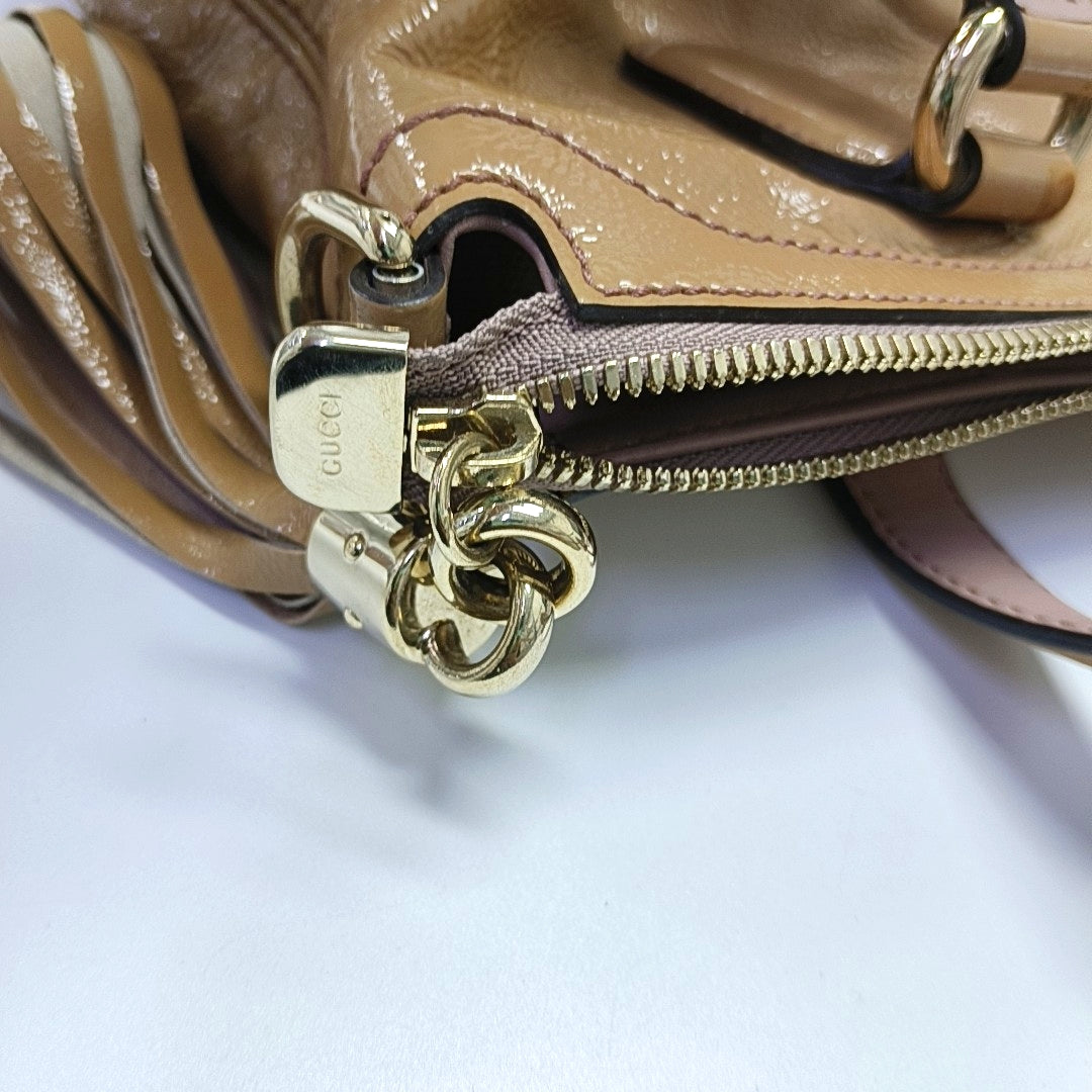 Authenticated pre-owned  Soho Small Patent Leather Beige - Tote Bag at Looply