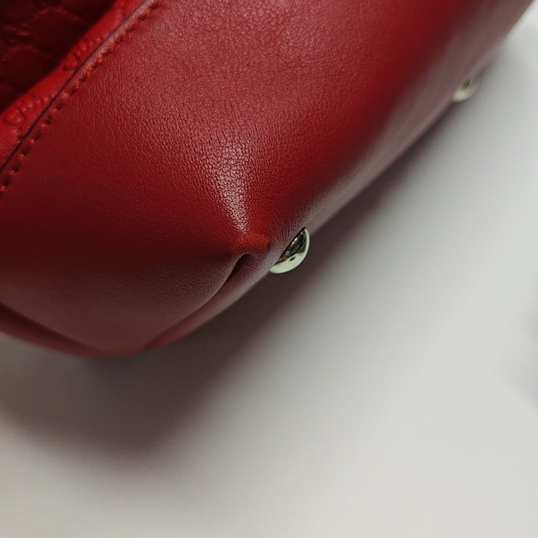 Monogram Calfskin Tote Bag Red