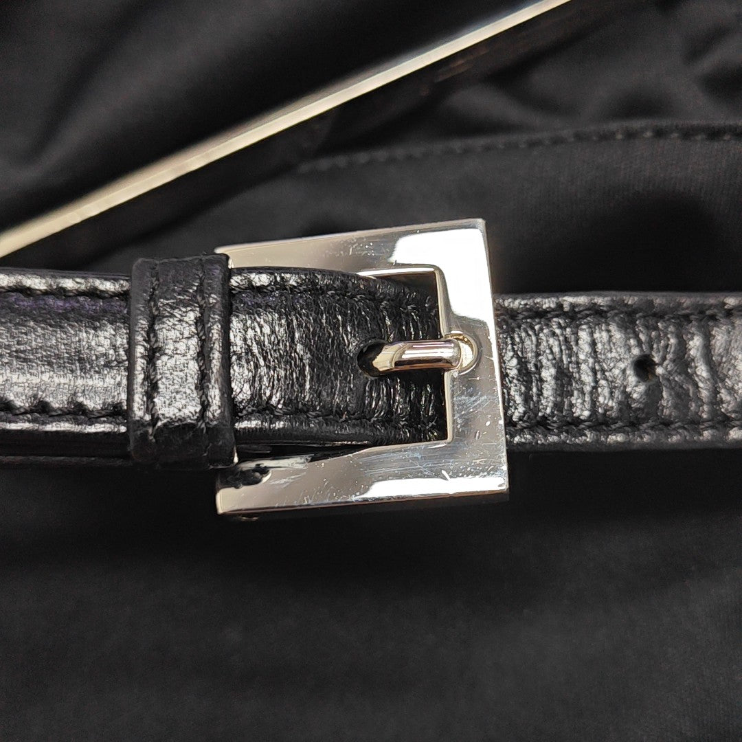 Fabric Shoulder Bag Black