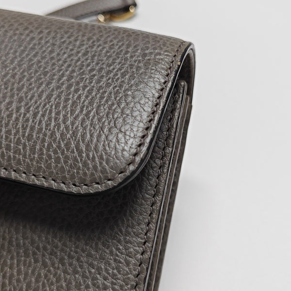 Interlocking G Small Calfskin Gray
