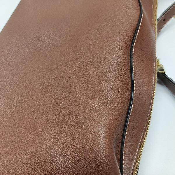 Calfskin Shoulder Bag Brown