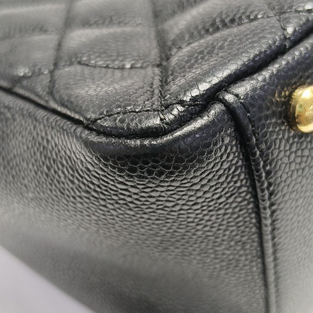 CHANEL PETITE Quilted Grained Calfskin Black