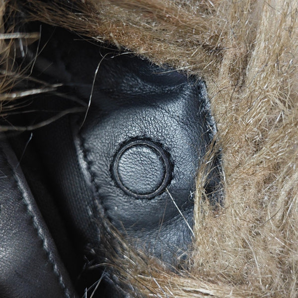 Fur Shoulder Bag Brown