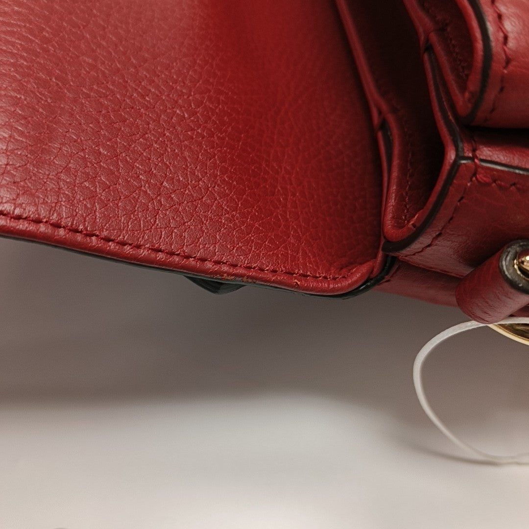Interlocking G Large Calfskin Red