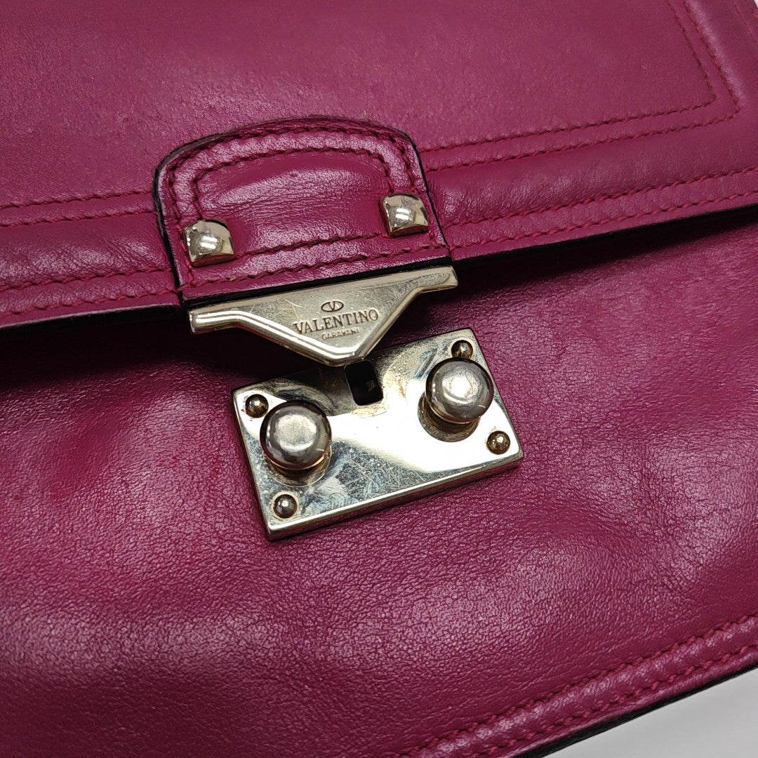 Calfskin Shoulder Bag Purple