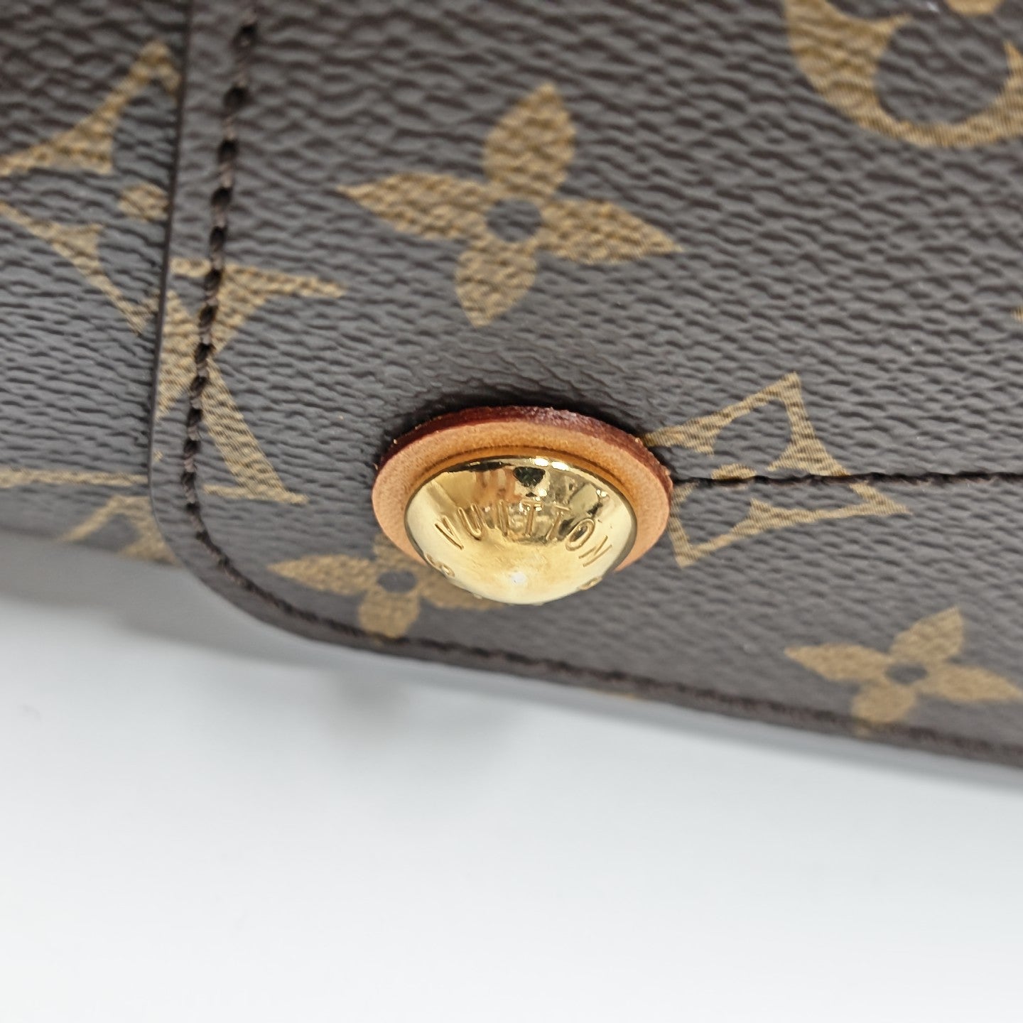 OLYMPE MM Monogram Coated Canvas Brown