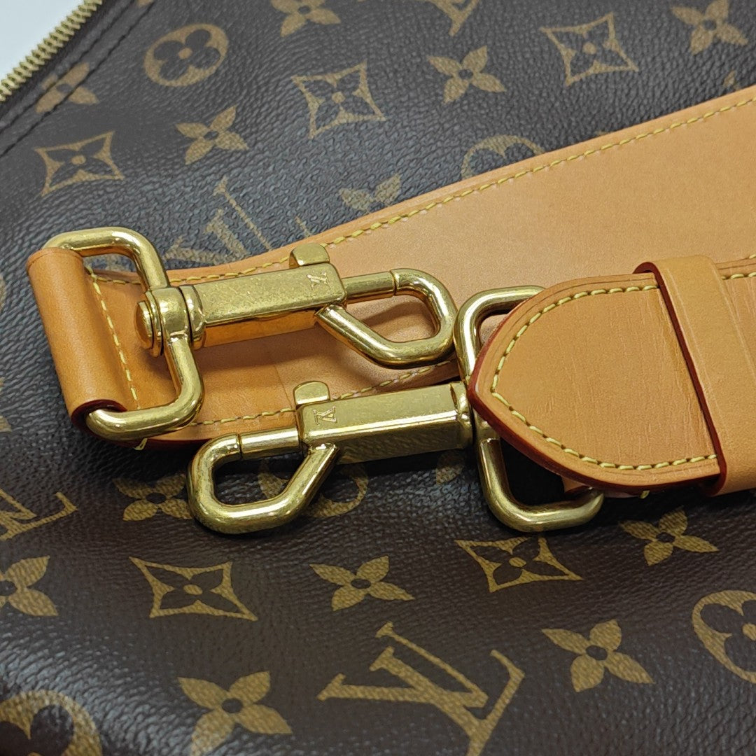 Monogram Coated Canvas Shoulder Bag GM Brown