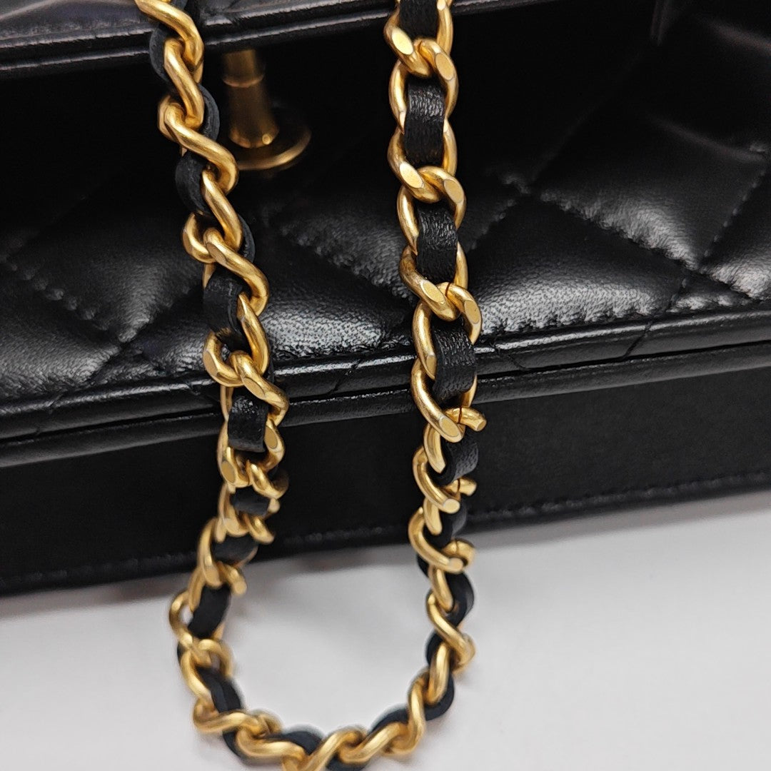 TRENDY CC Quilted Lambskin Black