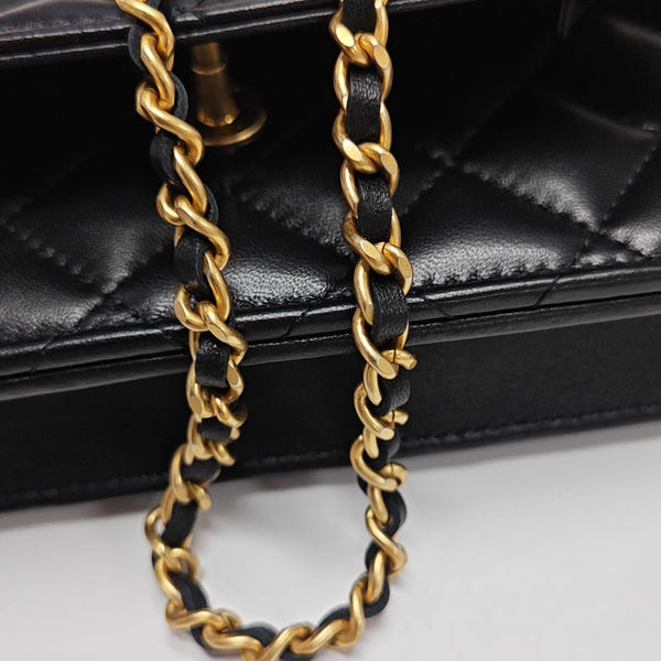 TRENDY CC Quilted Lambskin Black