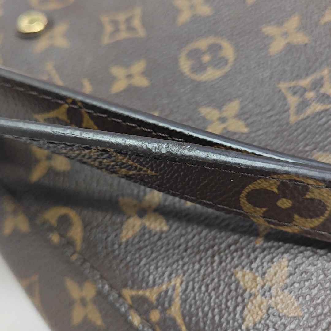 MONTAIGNE BB Monogram Coated Canvas Brown