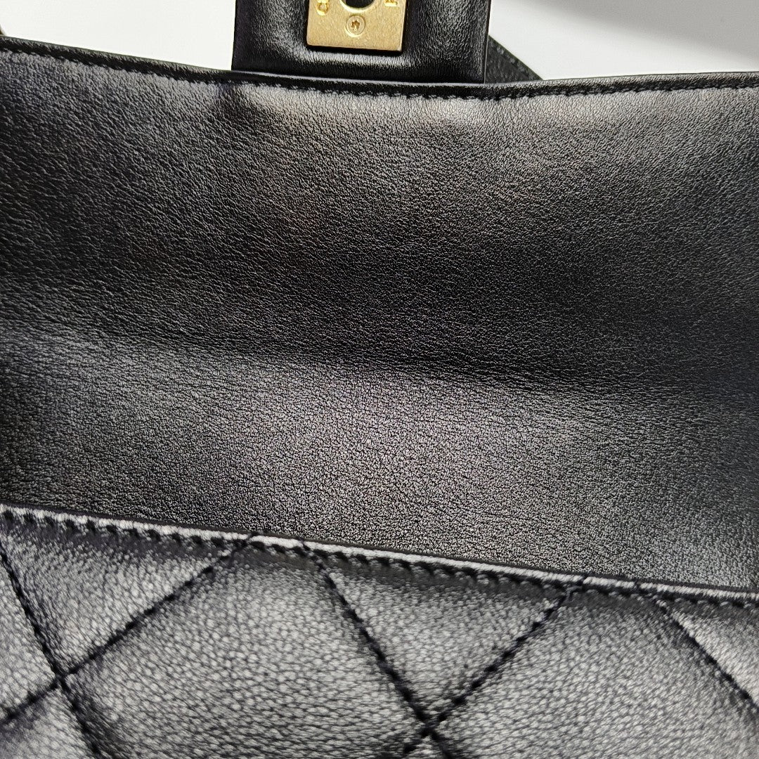 Calfskin Crossbody Bag Black