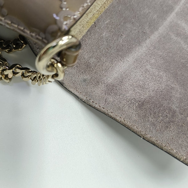 Monogram Patent Leather Shoulder Bag Purple