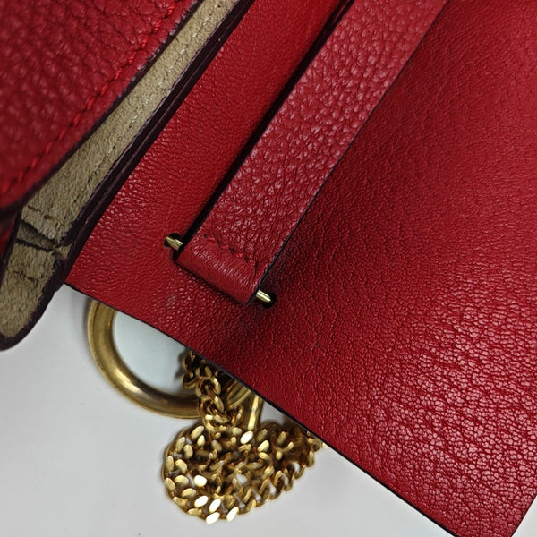Drew Mini Calfskin Red