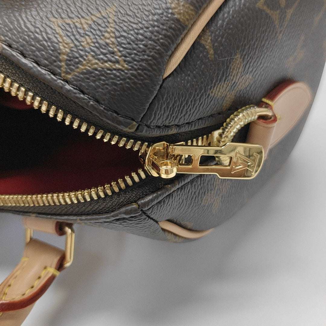 SPEEDY 20 Monogram Coated Canvas Brown