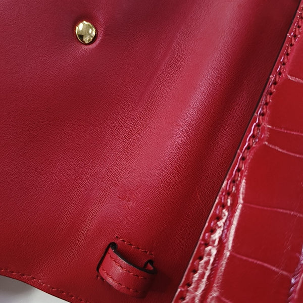Sylvie Mini Crocodile Red