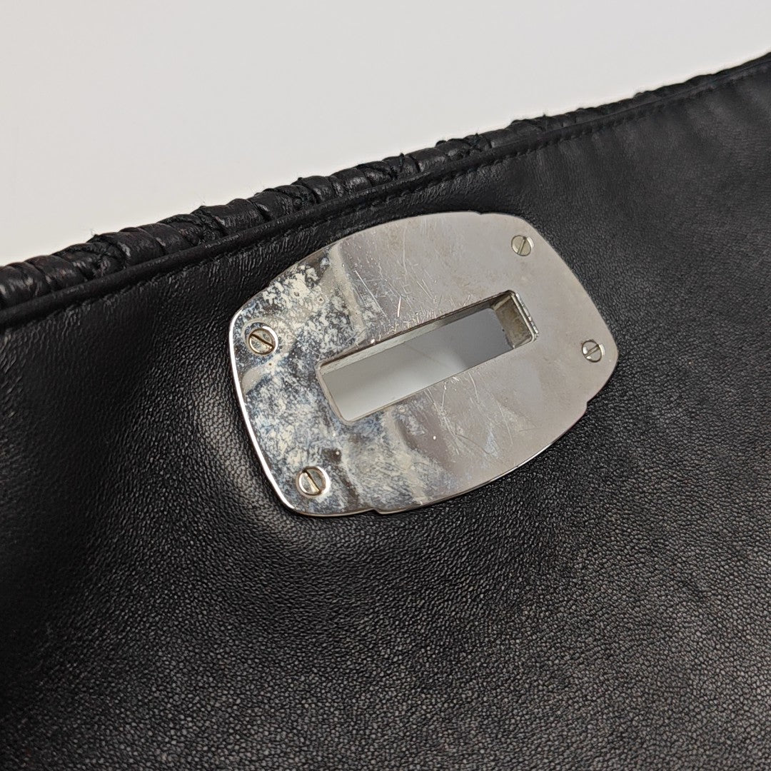 Crystal Quilted Lambskin Black