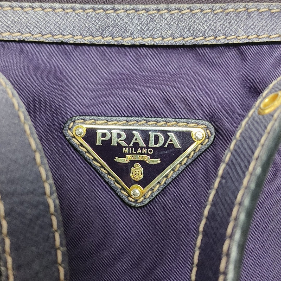 Nylon Tote Bag Purple