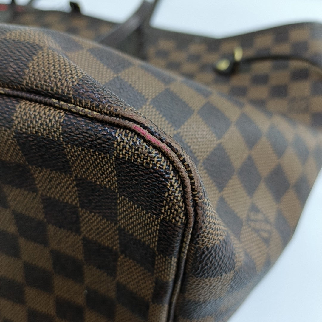 NEVERFULL GM Damier Ebene Coated Canvas Brown