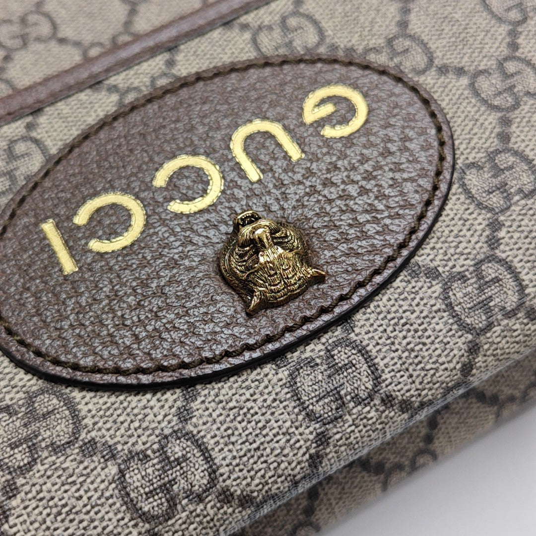Neo Vintage Small Monogram Coated Canvas Beige