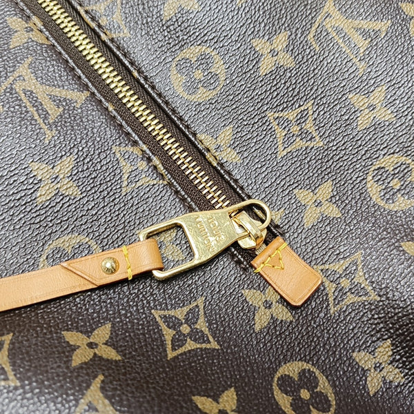 Monogram Coated Canvas Tote Bag Brown
