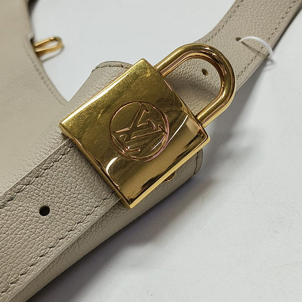 LOW KEY HOBO MM Monogram Calfskin Beige