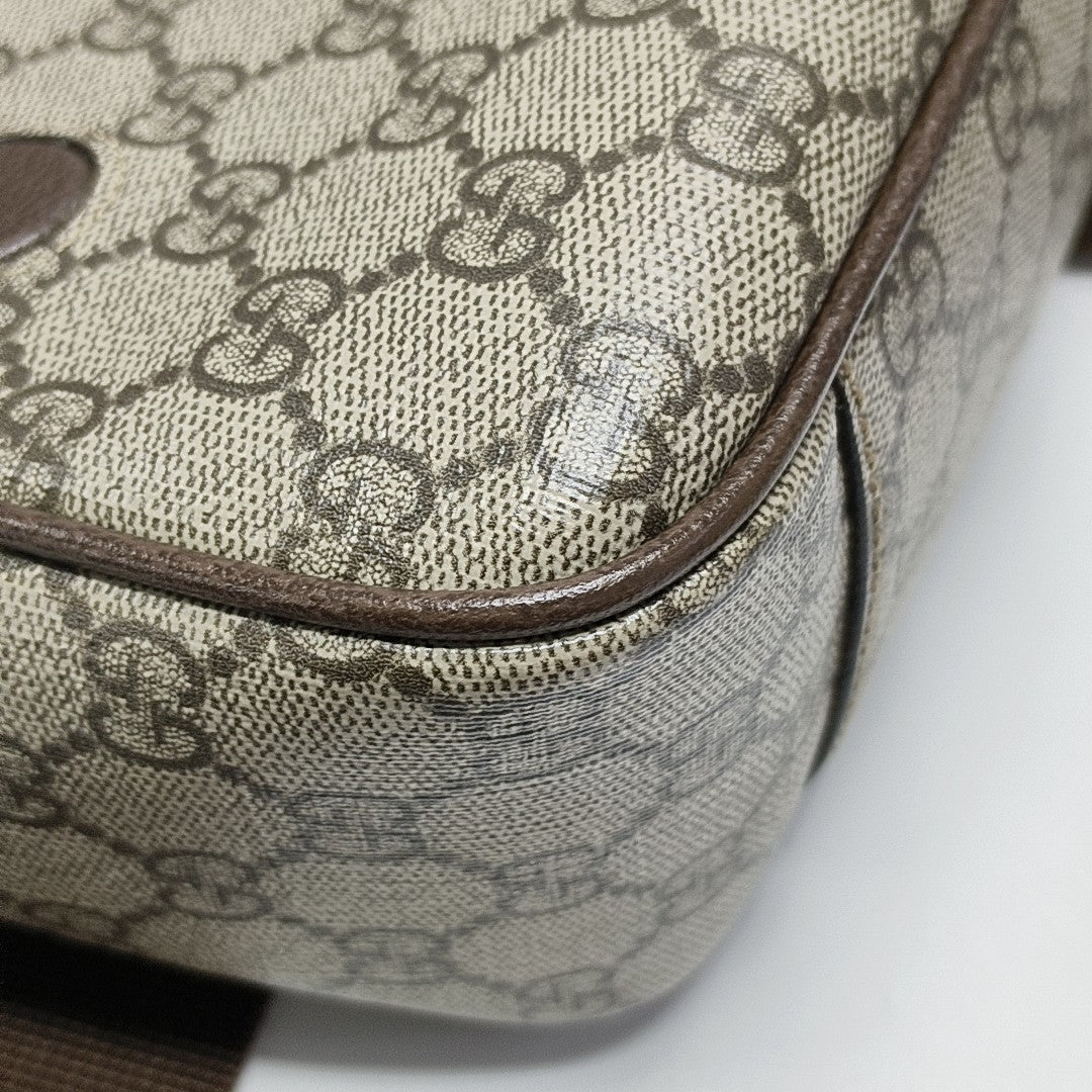 Ophidia Small Monogram Coated Canvas Beige