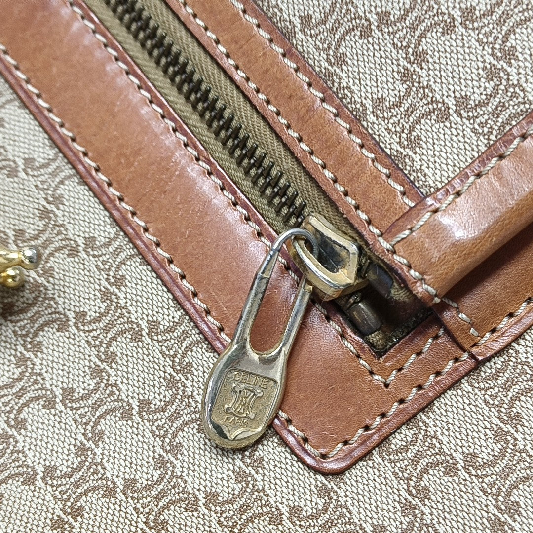Coated Canvas Backpack Beige