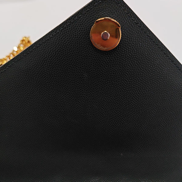 ENVELOPE Medium Chevron Calfskin Green