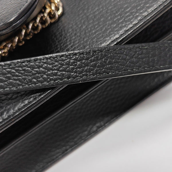 Interlocking G Small Calfskin Black