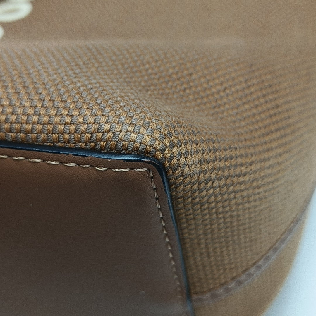 Anagram Tote Canvas Brown