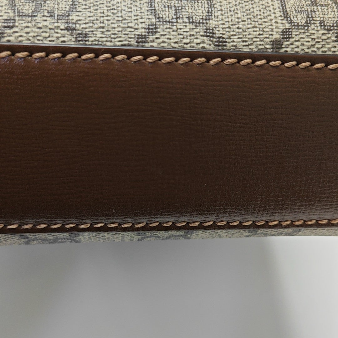 Retro Mini Monogram Coated Canvas Beige