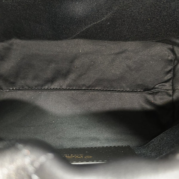 Quilted Calfskin Top Handle Bag Black