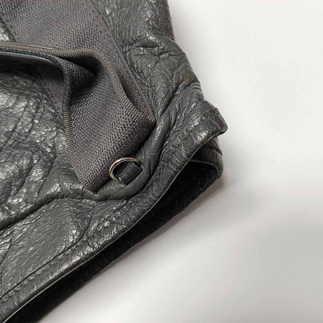 Navy XS Lambskin Gray