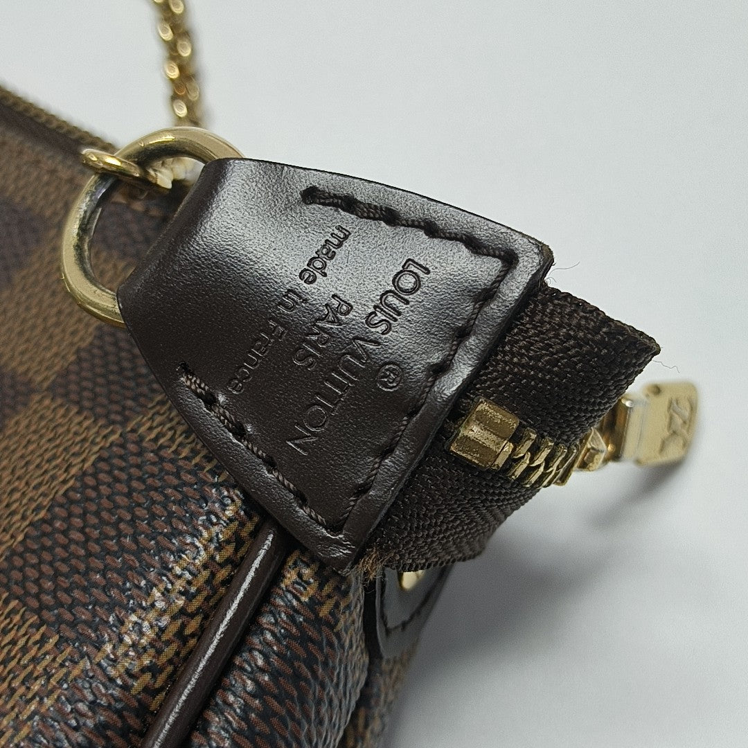 EVA Damier Ebene Coated Canvas Brown