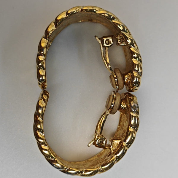 Metal Gold Clip On Earrings
