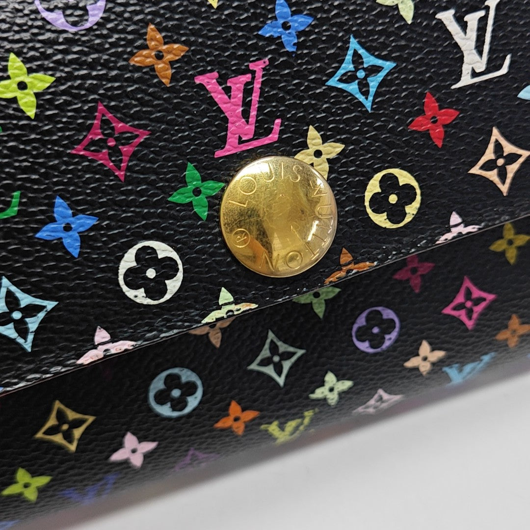 LV × TM PORTE MONNAIE Monogram Coated Canvas Black Wallet