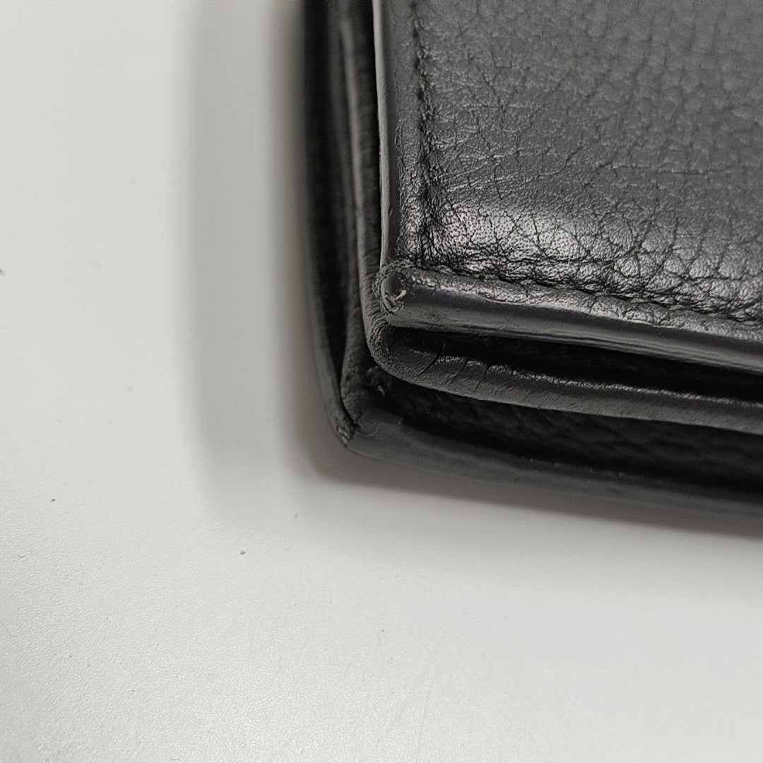 Animalier Calfskin Black Wallet