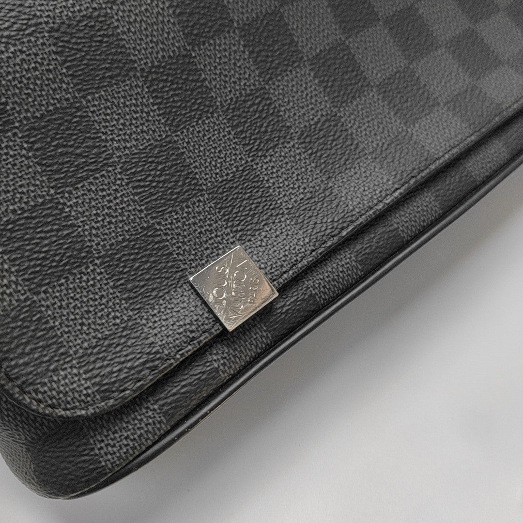 DISTRICT MM Damier Graphite Coated Canvas Gray