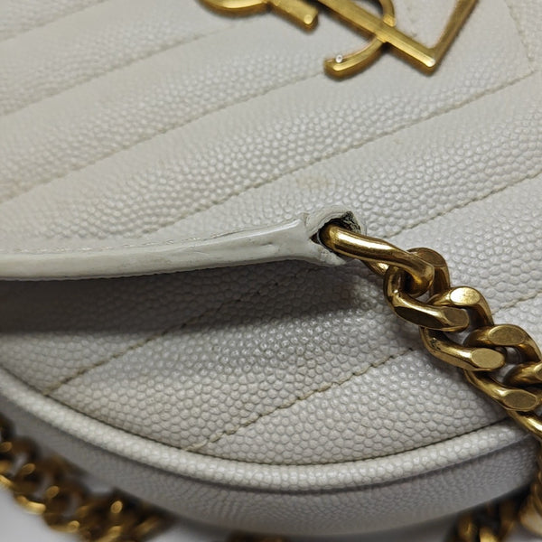 VINYLE Quilted Calfskin White