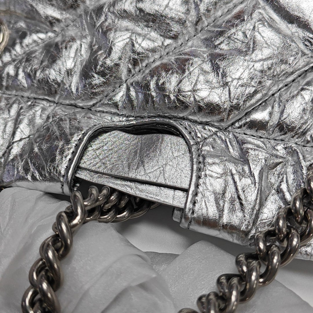 Crush Small Quilted Calfskin Silver